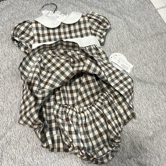 Edgehill Collection Plaid Peter Pan Collar Short Sleeve A-Line Dress - Picture 7 of 11